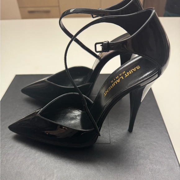Zizi Black Patent Leather Ankle Strap Pump - Picture 9 of 11